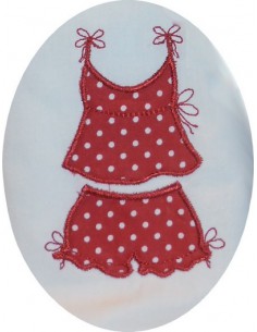 Motif de broderie ensemble bloomer