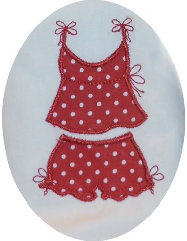 Motif de broderie ensemble bloomer