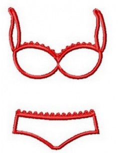 Lingerie appliquée 10x10cm