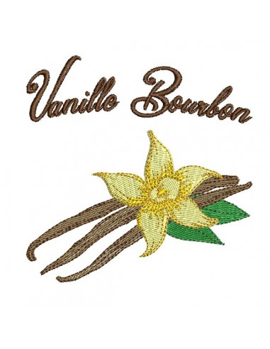 Motif de broderie machine vanille Bourbon