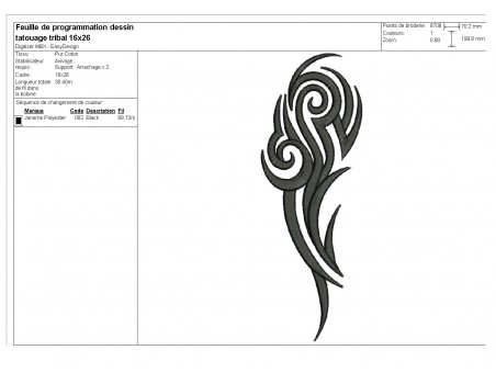 Instant download machine embroidery tribal tattoo