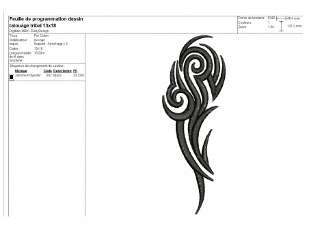 Instant download machine embroidery tribal tattoo