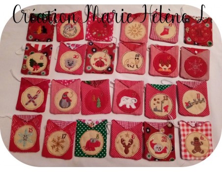 embroidery design  ITH Advent calendar