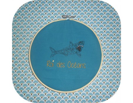 Motif de broderie machine Requin roi des océans