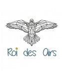Instant download machine embroidery design geometric eagle king of the airs