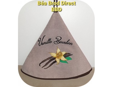 Motif de broderie machine vanille Bourbon