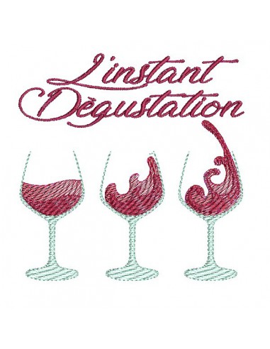 Instant download machine embroidery design Christmas hot wine