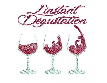 Instant download machine embroidery design Christmas hot wine