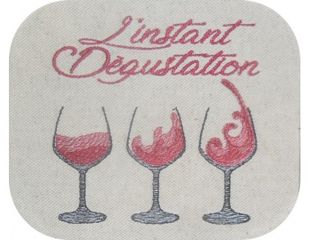 Instant download machine embroidery design Christmas hot wine