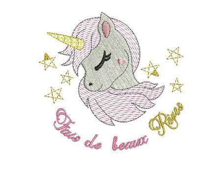 Instant download machine embroidery design  Unicorn heart