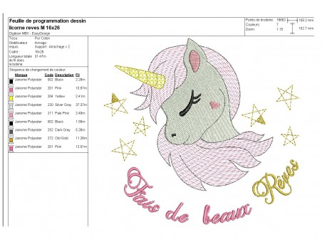 Instant download machine embroidery design  Unicorn heart