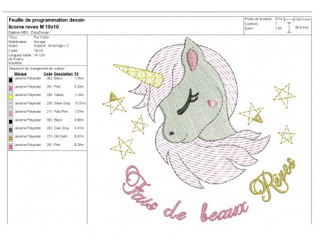 Instant download machine embroidery design  Unicorn heart