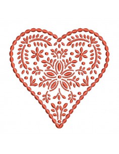 Motif de broderie machine coeur Alsace