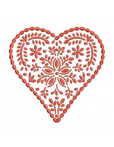 Instand download Embroidery design machine Decorative  heart