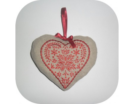 Instand download Embroidery design machine Decorative  heart