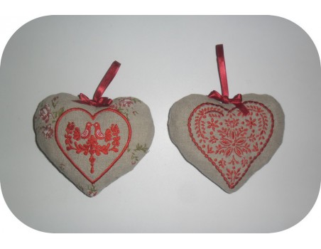 Motif de broderie machine coeur Alsace