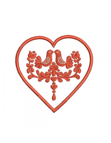 Instand download Embroidery design machine Decorative  heart