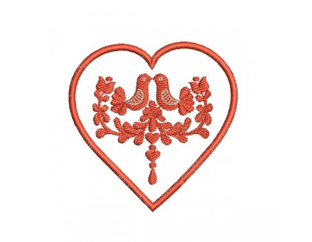 Instand download Embroidery design machine Decorative  heart