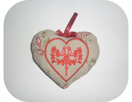 Instand download Embroidery design machine Decorative  heart