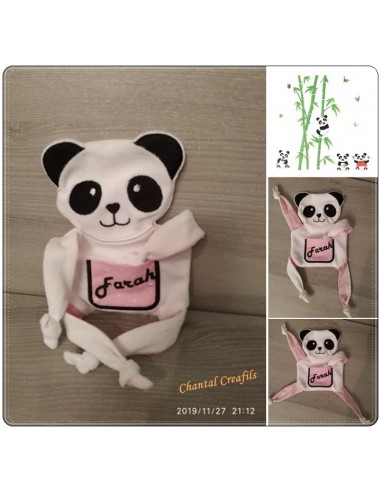Lot De 2 Patchs Brodés Grand Format - Ours Et Panda - À Coudre Sur Vêtements, Sacs, Déco DIY
