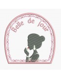 instant download embroidery design beautiful woman\'s day with lipstick