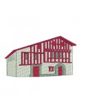 Instant download machine embroidery Basque house