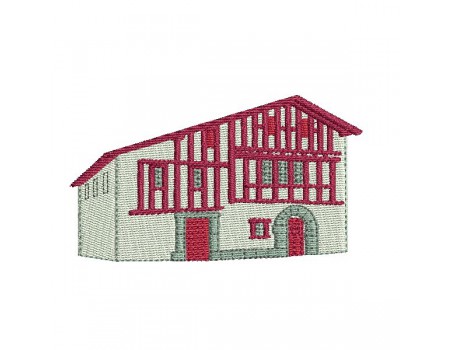 Motif de broderie machine maison basque