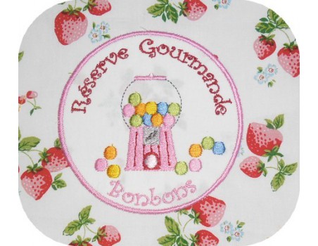 motif de broderie distributeur de bonbons