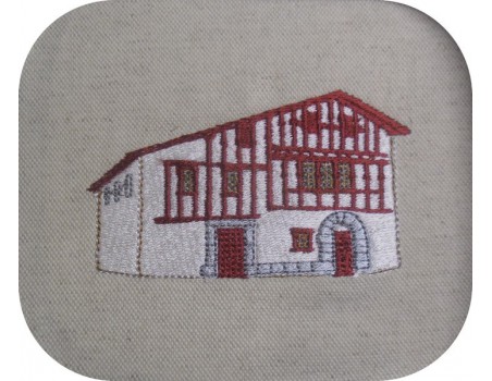 Motif de broderie machine maison basque