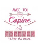 Instant dowload machine  Embroidery design friend forever