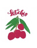 Motif de broderie machine Letchis