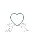 motif de broderie anges coeur