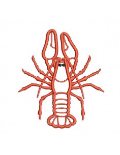 motif de broderie machine homard appliqué