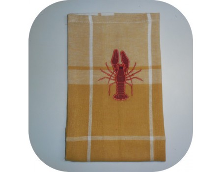 motif de broderie machine homard appliqué