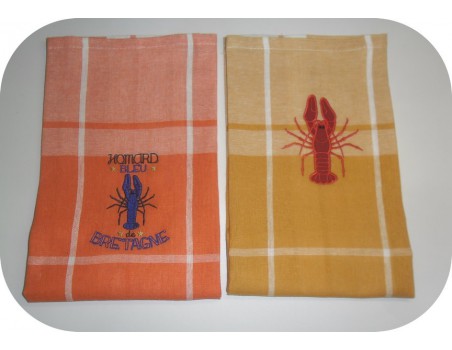 motif de broderie machine homard appliqué