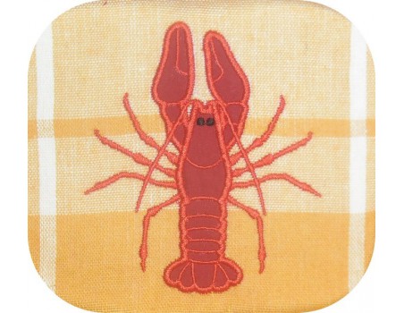 motif de broderie machine homard appliqué