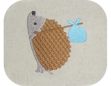 Instant download machine embroidery hedgehog