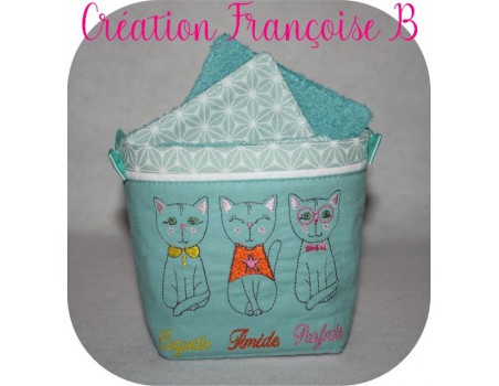 Motif de broderie machine chats attitude