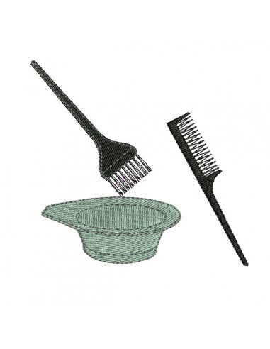 instant download machine embroidery design brush and comb