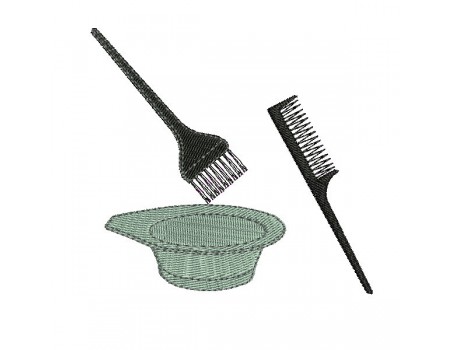 instant download machine embroidery design brush and comb