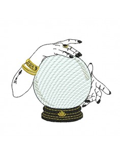 Motif de broderie machine boule de cristal