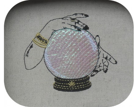 Motif de broderie machine boule de cristal