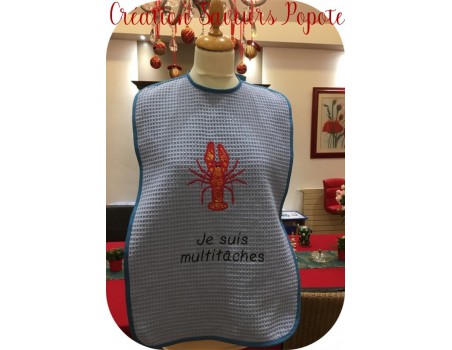 motif de broderie machine homard appliqué