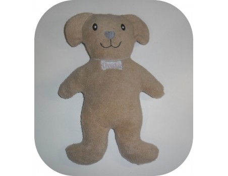 Motif de broderie machine doudou  chien  ITH