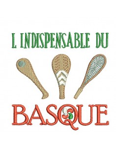 Motif de broderie machine Pelote basque l'indispensable