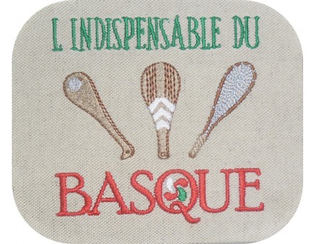 Motif de broderie machine Pelote basque l'indispensable