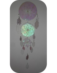 Motif de broderie mandala fleur de vie attrape rêves en   mylar