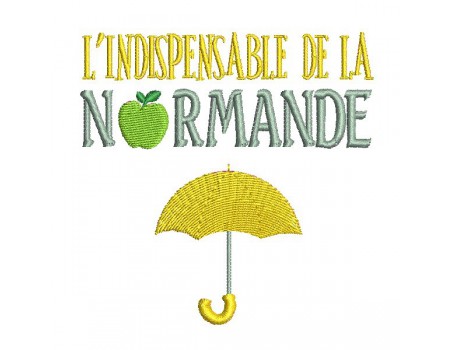 Motif de broderie machine parapluie de la normande