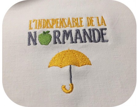 Motif de broderie machine parapluie de la normande