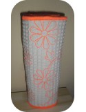 Instant download machine embroidery design ith reusable flower paper towel